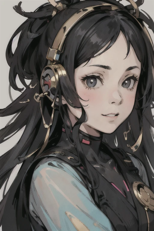 (High resolution), (Ultra delicate), (clear), Realistic,((A girl with black hair and gold inner color)).(((cyber punk))),face,Skin realism、High jumps、かわいい笑face、hilarious pose、A fusion of Japanese style and the near future
