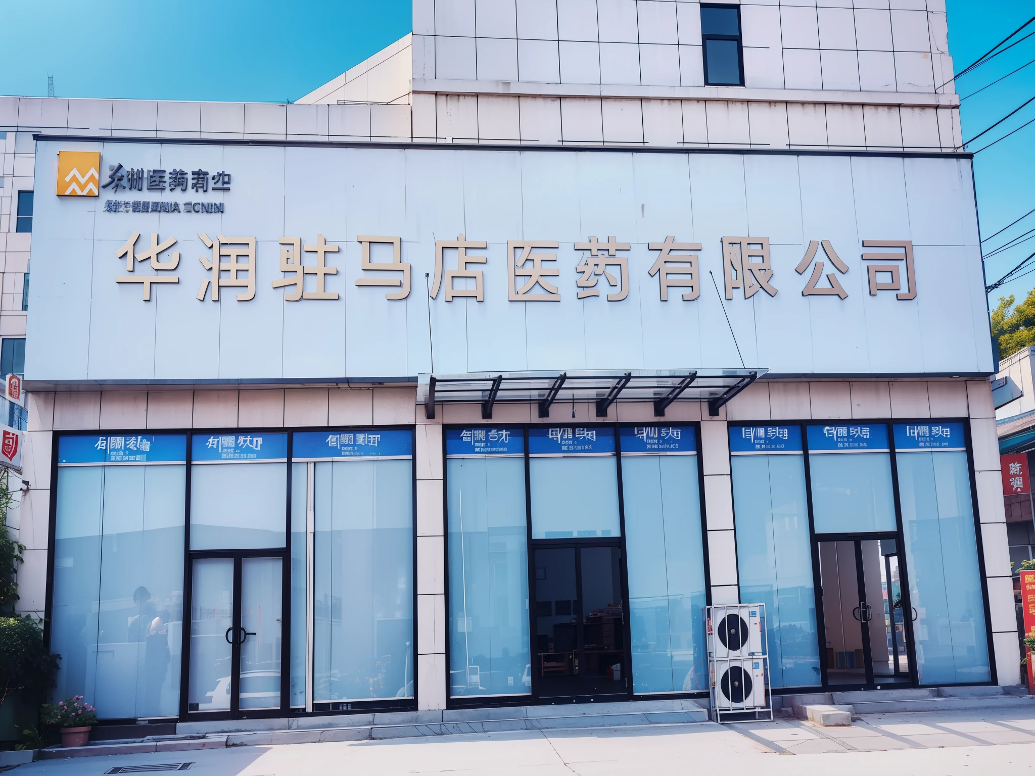 There is a building with a sign that says China National Bank, jinyiwei, office building, zhuoxin ye, nanquan, zeng fanzh, mingchen shen, ruanjia, Chiba Yudai, lu ji, li zixin, office, Introduction Factory Photos, jin shan, Beautiful images