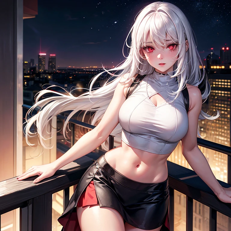 NSFW, photorealistic super nasty woman, masturbating, surprised look, gritty, big, standing in the night city, full body, hair long, iris heterochromatic, angular eyes, hair between eyes, hair messy, gentle and attractive, bare shoulders, delicate and sexy collarbone, full length photo, attractive oval face, double eyelids, pink lips, small nose, noble, ultra high definition, super detail, elegant posture, Ultra-fine translucent wet thread, wearing wet see-through ultra-thin panties, sparkling skin, wearing sweat, emphasizing thighs and crotch, camel toe