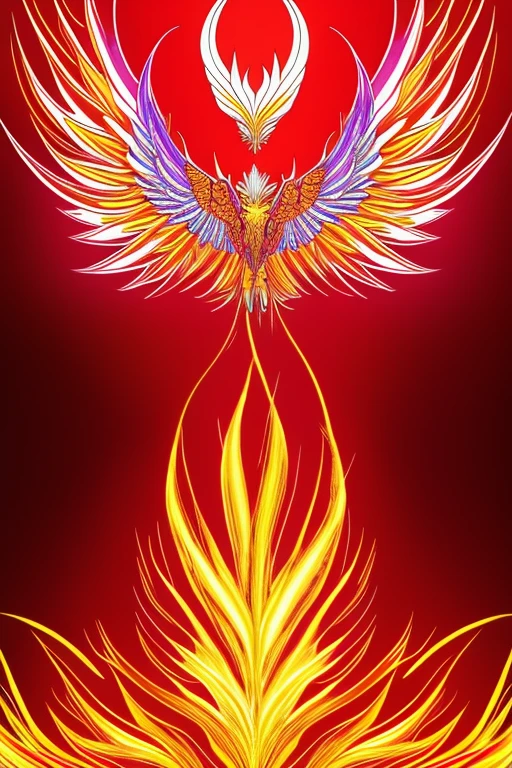 firebird Suzaku background is flame Japanese style