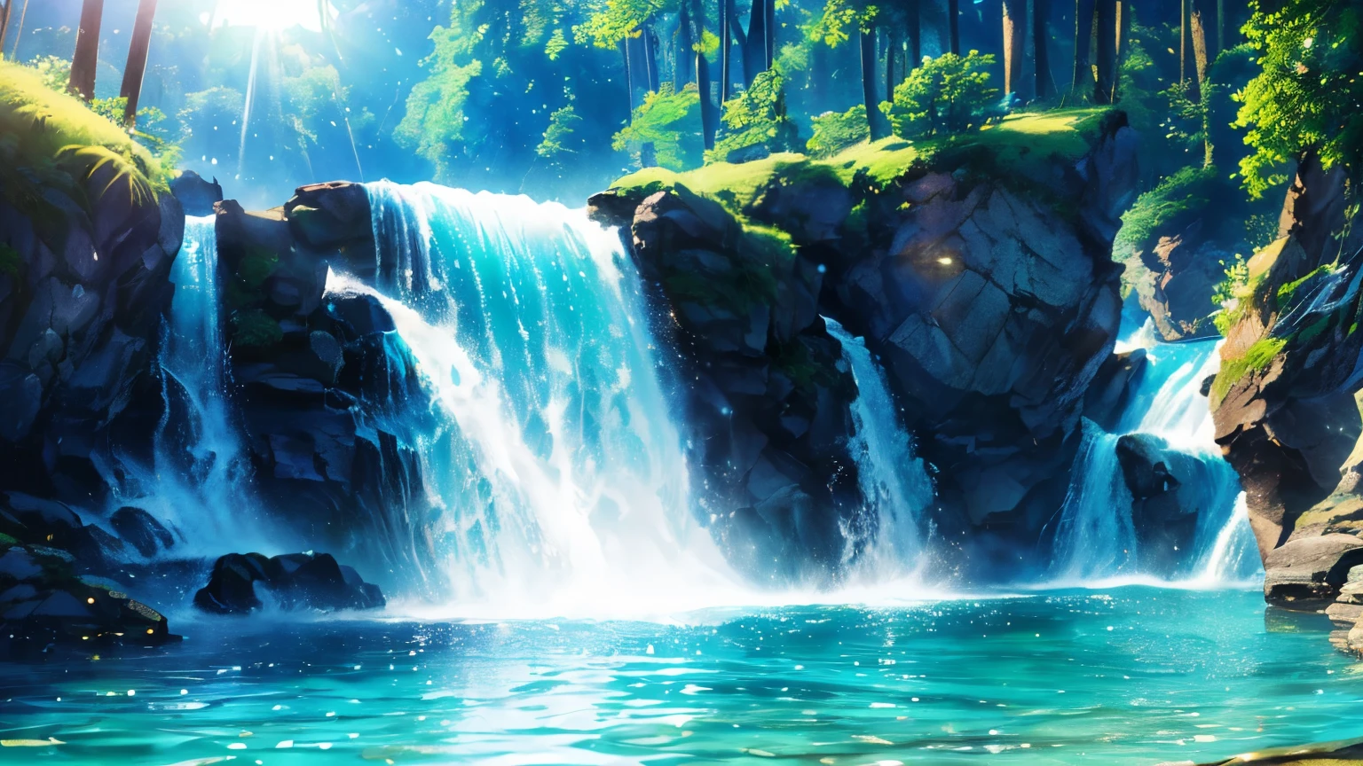 (logo、amazing、8K、table top、Raw photo、amazing、最high quality、Photorealistic and very detailed、CG、high quality、very detailed、story poem、Particle Effects、Dynamic Effects、Text Boundary Depth、Cinematic Light、Lens flare、ray tracing、tabletop、real、ultra hd、fantasy)、beautiful water、splash of water、flow of water、Water swell、fantastic beauty、The beauty and brilliance of crystal clear green water、The tranquility and beauty of water、wonderfulWind view、Beautiful natural water、green、Wind、wonder、wonderful