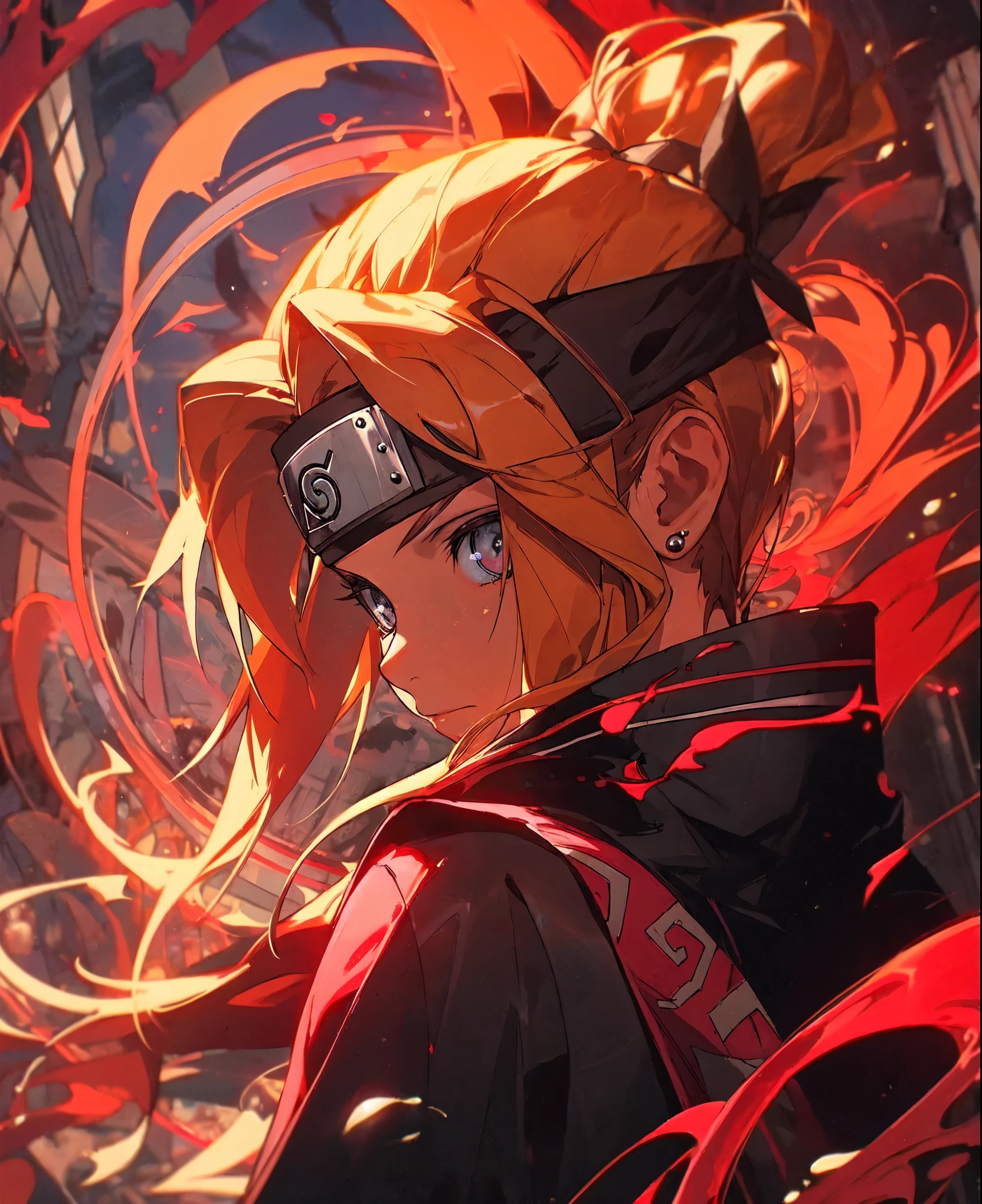 Naruto animation style，high quality，Anime Girl