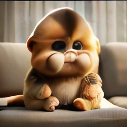 An Aravens monkey sitting on a sofa,open mouth, Cute numbers, Lovely and detailed digital art,He is shedding tears,, Cute numbers艺术, Cute 3d rendering, cute Cartoon Characters, Marmoset Rendering, Pouting look :: Octane Rendering, Wojtek Fuss, Cute Pixar characters, Stunning digital art, Cartoon Animal Portraits, Cartoon Characters, Highly realistic digital art