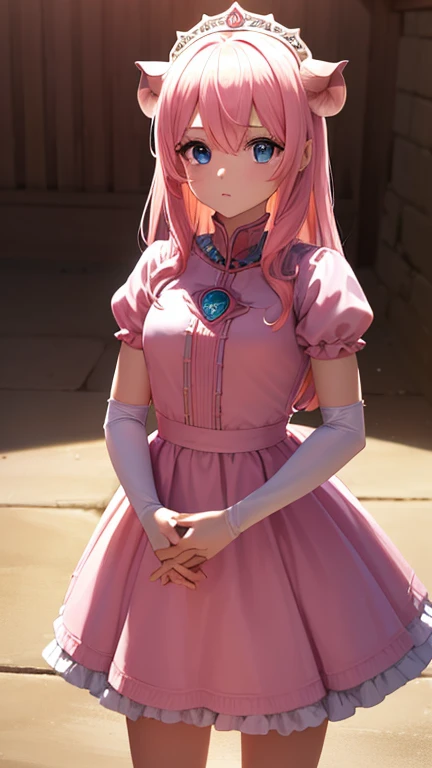 Princesa Peach, Princesa Peach, pelo rubio, blue eyes, pelo largo,
ROMPER crown, vestido, joya, guantes, pink vestido, puffy mangas cortas, mangas hinchadas, mangas cortas, white guantes,
ROMPER indoors,
ROMPER looking at viewer, (tiro de vaquero:1.5),
ROMPER (Obra maestra:1.2), mejor calidad, high resolution, fondo de pantalla de unidad 8k, (illustration:0.8), (hermosos ojos detallados:1.6), cara extremadamente detallada, Perfect lighting, CG extremadamente detallado, (manos perfectas, perfect anatomy),