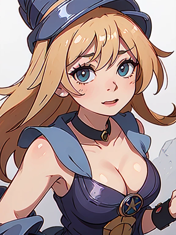 master piece,best quality,ultra detailed,8k,
ambient light,realistic skin,glossy skin,break、
(dark magician girl, duel monster, blush stickers, blonde hair, green eyes, long hair, breasts, blush, bangs, large breasts, hair between eyes, pentacle, pentagram, hat, dress, cleavage, bare shoulders, collarbone, choker, blue headwear, wizard hat, bracer, detached sleeves;)、break、
A realistic depiction of a person trapped inside a glass bottle, 、(lie face down:1.3)、(the body is very wet:1.5)、yukata、Glossy lips、Slightly emphasize the lower lip、A refreshing smile、emphasizing the cleavage、