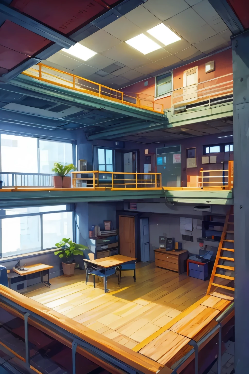 office interior , platformer 2D