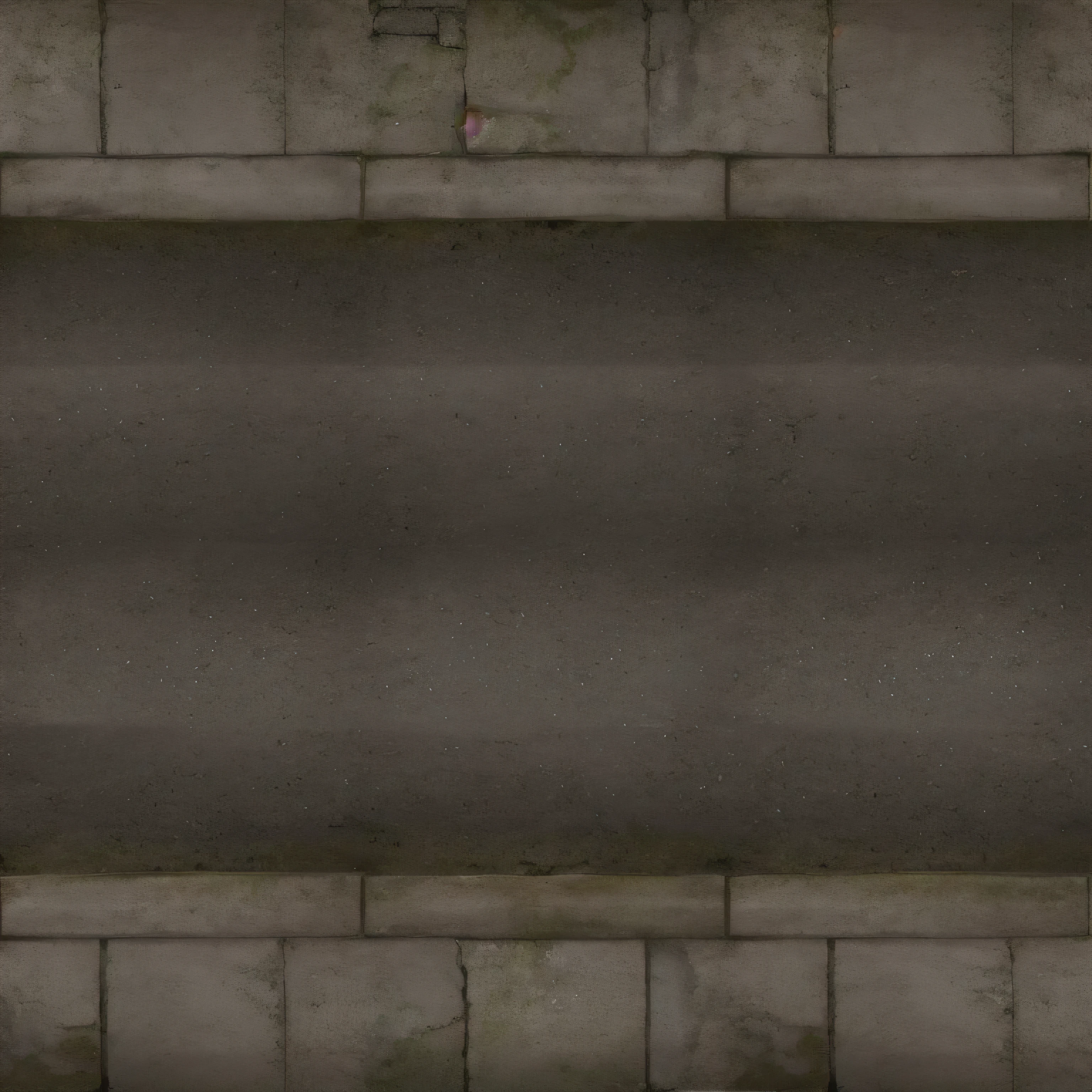 Old cracked asphalt road with curbs and sidewalks top view, city road texture for the game