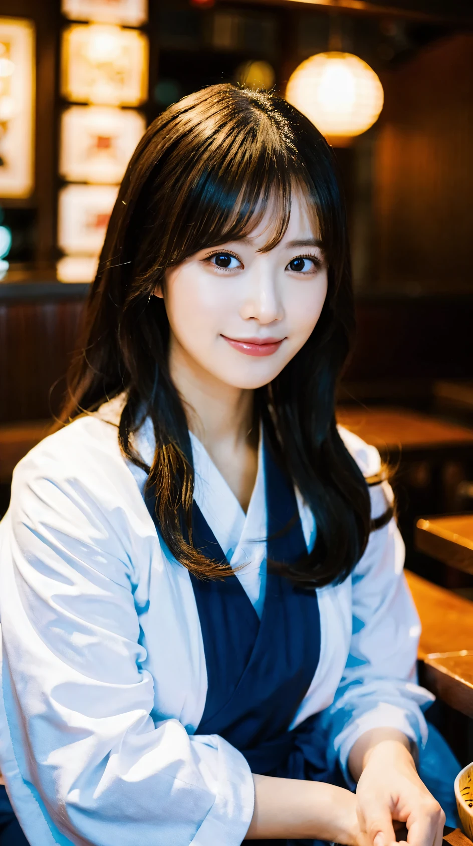 a beautiful woman at Izakaya