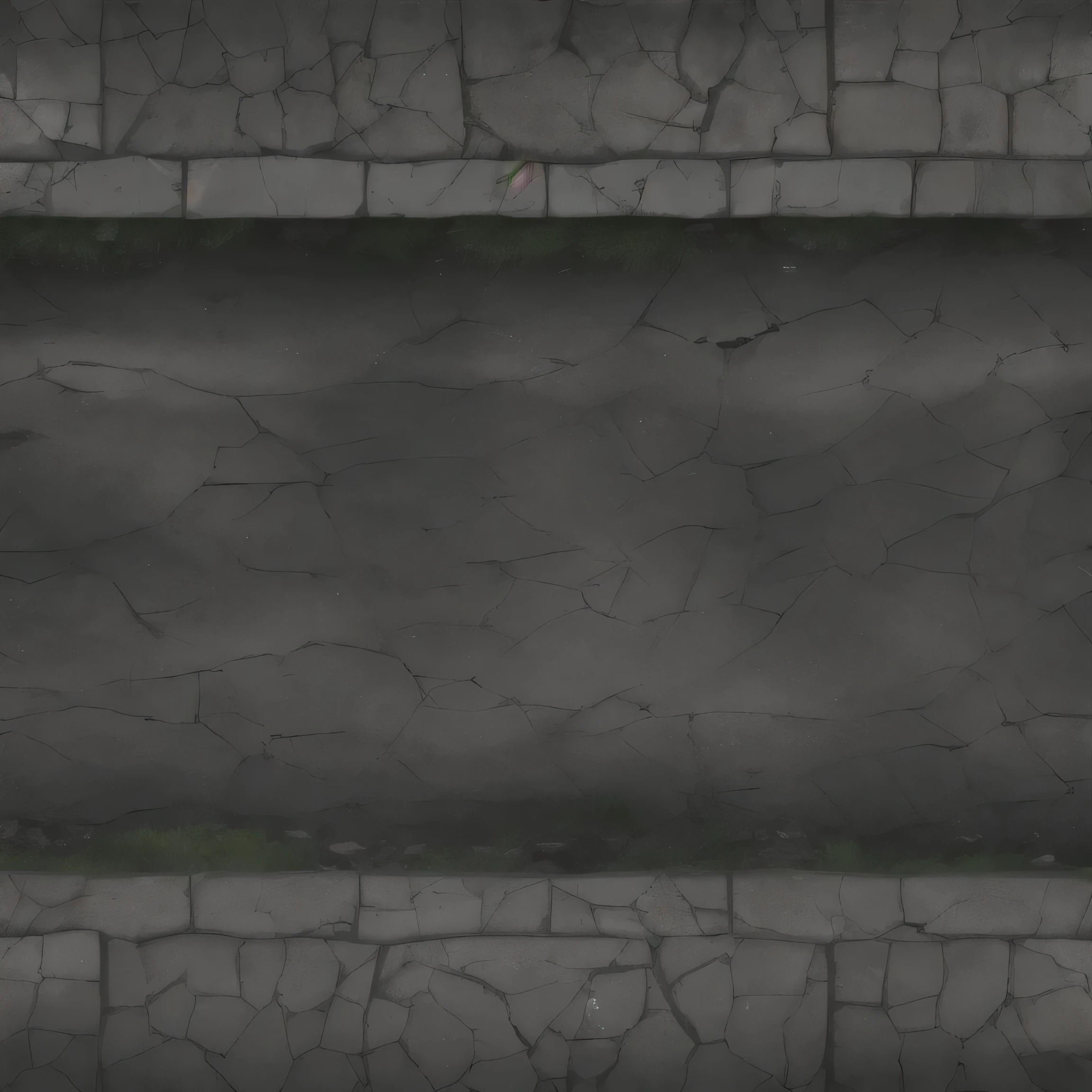 Old cracked asphalt road top view, city road texture for the game