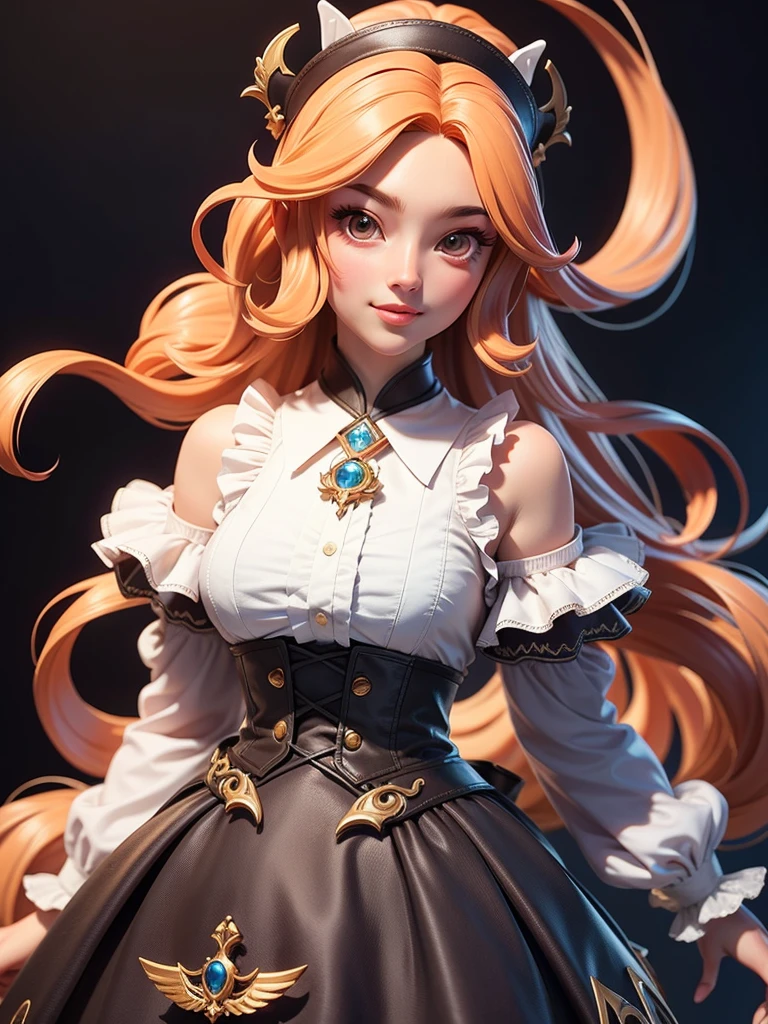 3dmm style,(masterpiece, top quality, best quality, official art, beautiful and aesthetic:1.2),1girl, beautiful,