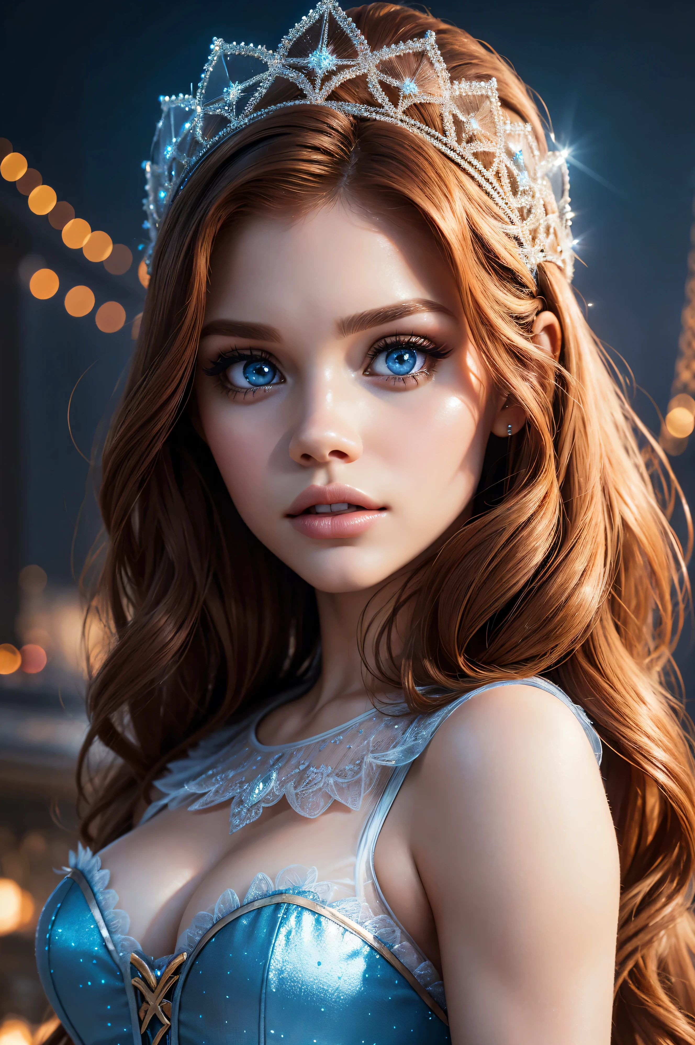 Holland Roden, wearing Cinderella costume transparent. professionally retouched, soft lighting, realistic, smooth face, perfect eyes, sharp focus on eyes, 8 k, high definition, insanely detailed, intricate, elegant. be in front of the Eiffel Tower.