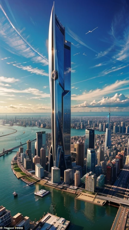 City of Tomorrow: A sprawling metropolis rises into the clouds, its skyline adorned with sleek, futuristic skyscrapers that seem to touch the heavens. Flying cars zip through neon-lit streets, while massive holographic billboards illuminate the cityscape, promising a future of endless possibilities. Prompt: "Imagine a world where cities are not just places to live, but vibrant hubs of innovation and technology. What wonders await in this bustling metropolis of tomorrow