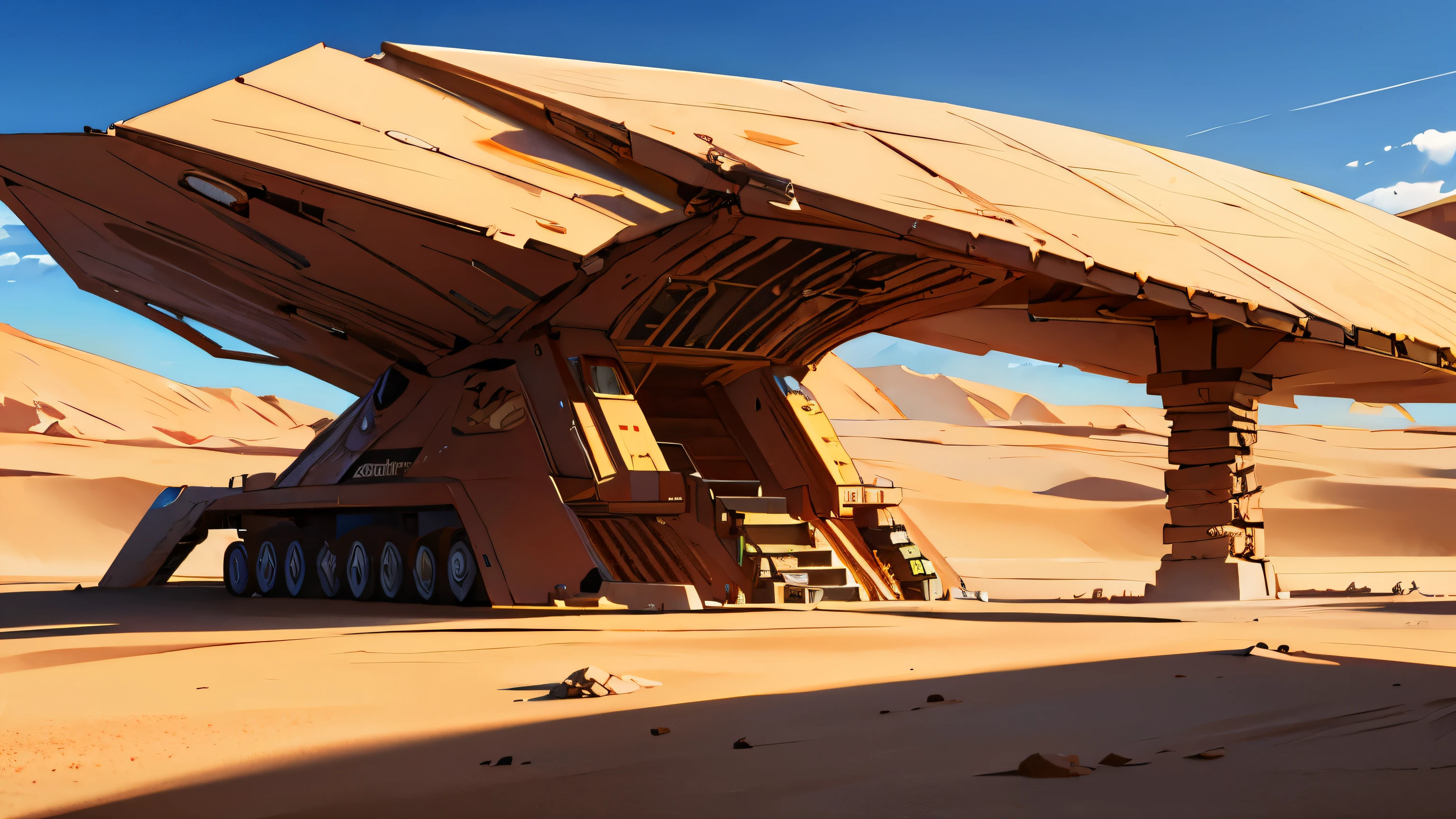 A extra wide desert with a lot of future building , future style