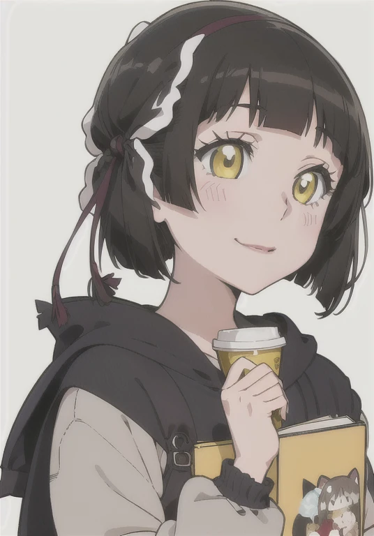 //
[(White Background:1.5)::5],
//
(alone:1.2),One girl,Little,smile,Open your mouth,close your eyes,Gray Hair,low twin tails, bear ears, whole body, Are standing,(Yellow animal costume:1.2), put on the hood, at home,growing up,Bookhelves, Cat, Book, cup, clock,