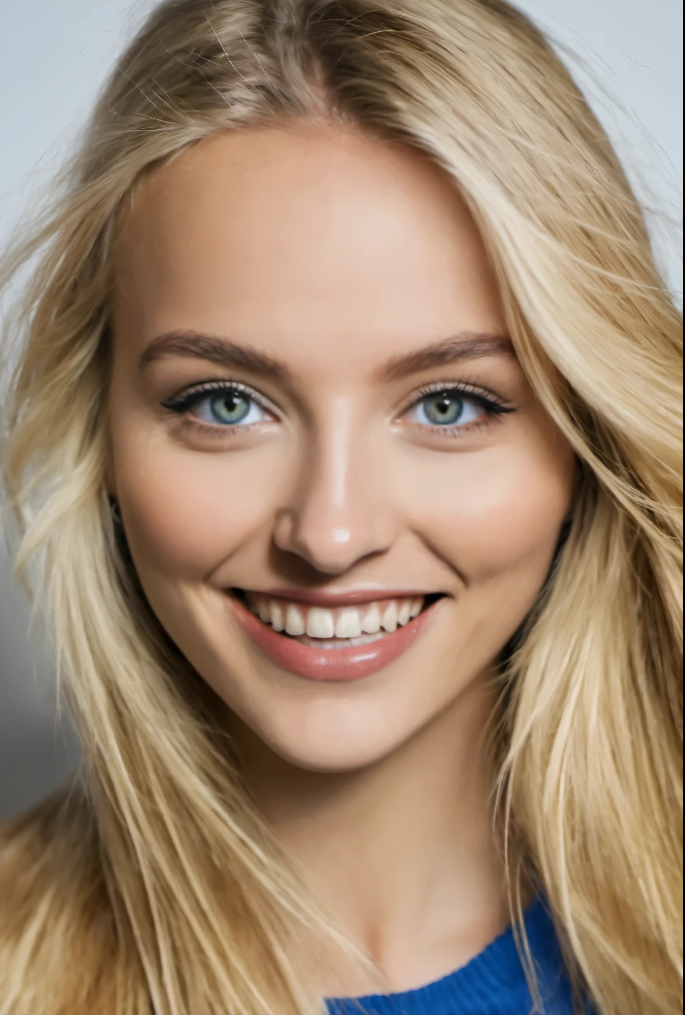 Adds a natural matte tan to this pretty blonde