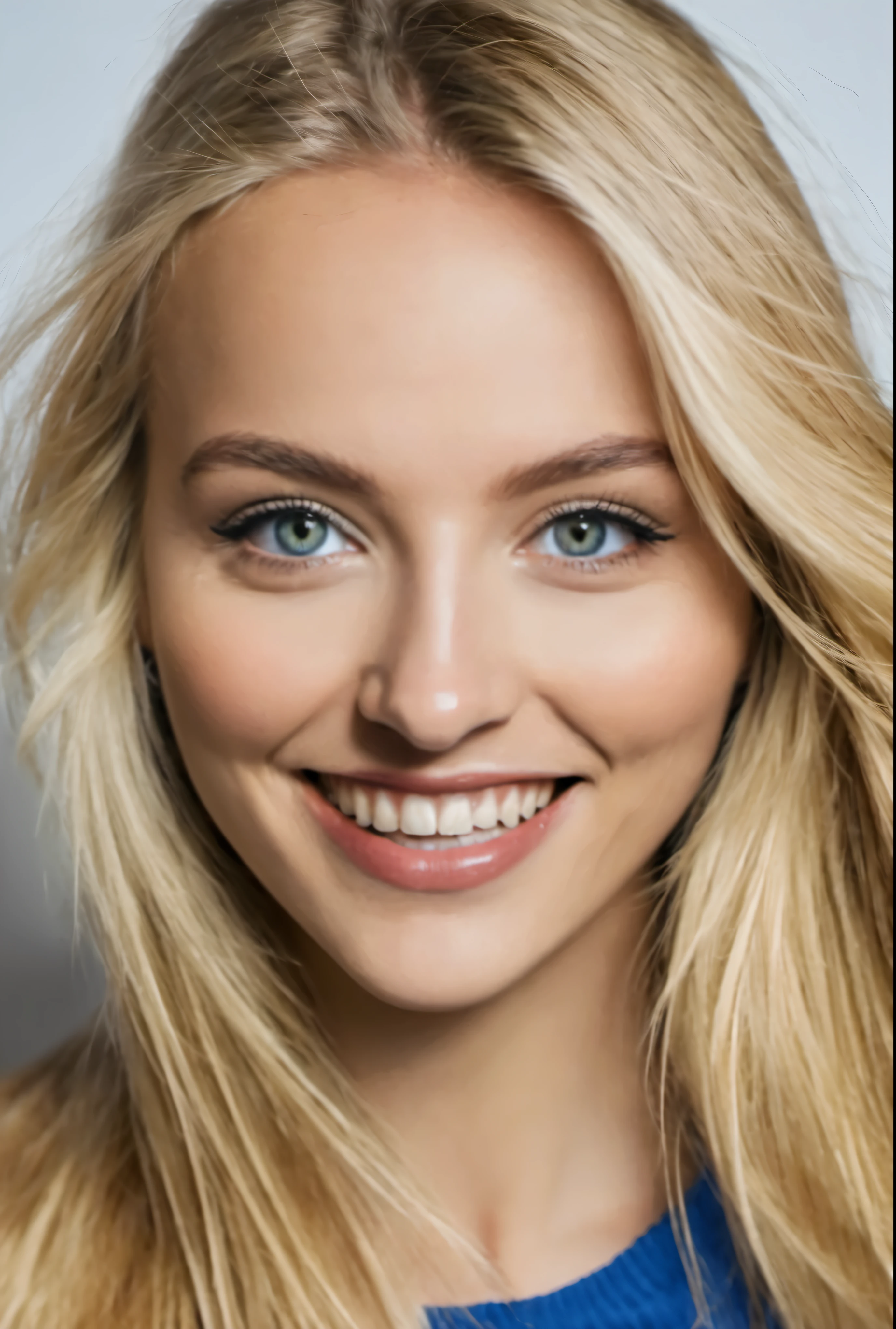 Adds a natural matte tan to this pretty blonde