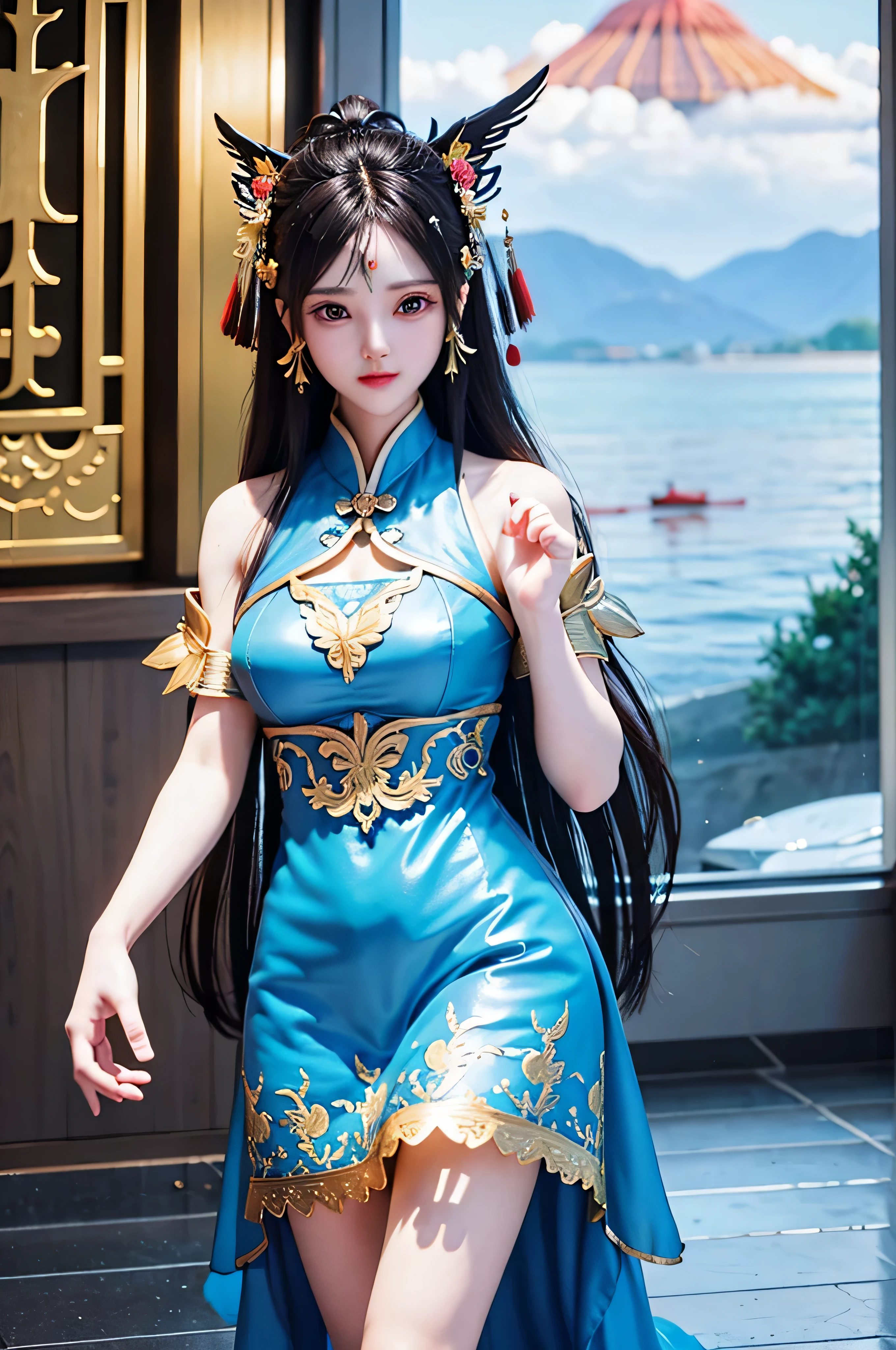 (8k, RAW photo:1.2),best quality, ultra high res,dramatic angle,(fluttered detailed color splashs), (illustration),(((1 girl))),(long hair),(rain:0.9),(hair ornament:1.4),there is an ancient palace beside the girl,chinese clothes,(focus on), color Ink wash painting,(color splashing),colorful splashing,(((colorful))),(sketch:0.8), Masterpiece,best quality, beautifully painted,highly detailed,(denoising:0.6),[splash ink],((ink refraction)), (beautiful detailed sky),moon,highly,detaild,(masterpiece, best quality, extremely detailed CG unity 8k wallpaper,masterpiece, best quality, ultra-detailed),(Lycoris radiata),