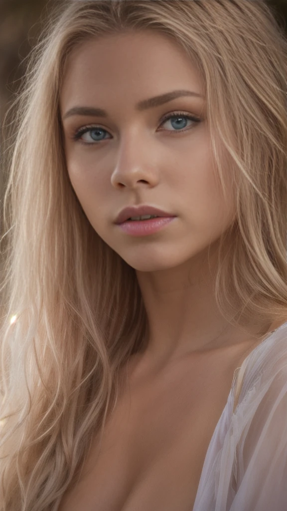 professional, (4k photo:1.1) by (Jeremy Lipking:0.3), (Dittmann Anna:0.3), (Arian Mark:0.3), (Sharp focus:1.3), high detail, beautiful detailed face, hazel eyes, long blonde hair, (attractive young woman:1.3), (completely nude full body shot), (seductive:1.1), (blushing:1.1), hourglass body shape, small round breasts,