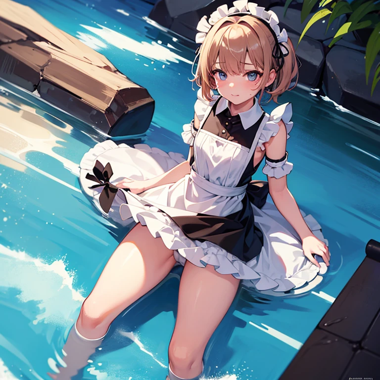 A boy who looks like a girl wearing a maid outfit