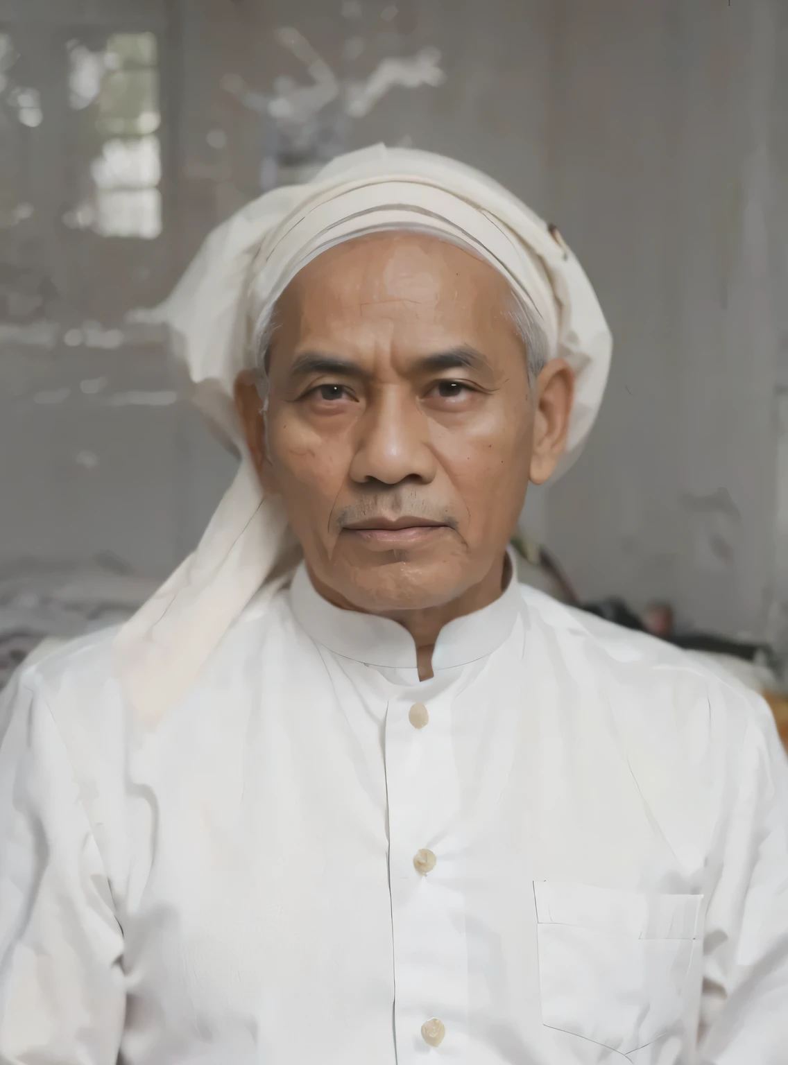 make this photo look realistic and detailed, afared old man with a black hat and wearing a white shirt, 80 years old man, very detailed potrait, realistic portrait photo, close up potrait, profile portrait, very detailed face, very realistic face, very perfected face, very detailed clothes, very realistic clothes, very perfected clothes