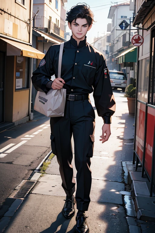 masterpiece, best quality, face, natural eyes, 1man, european, big feet, black socks, full body, (in suits), large bulge, long legs, looking at viewer, 30 years old, muscled and mature, sea, a traffic officer in a crossroad, traffic officer uniform, crossroad, traffic officer, short haircut, blue eyes, flush, organism, face covered with white fluids, sweating, tight cloth, erecting