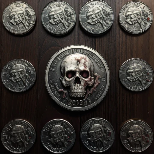 Zombie pattern on coin