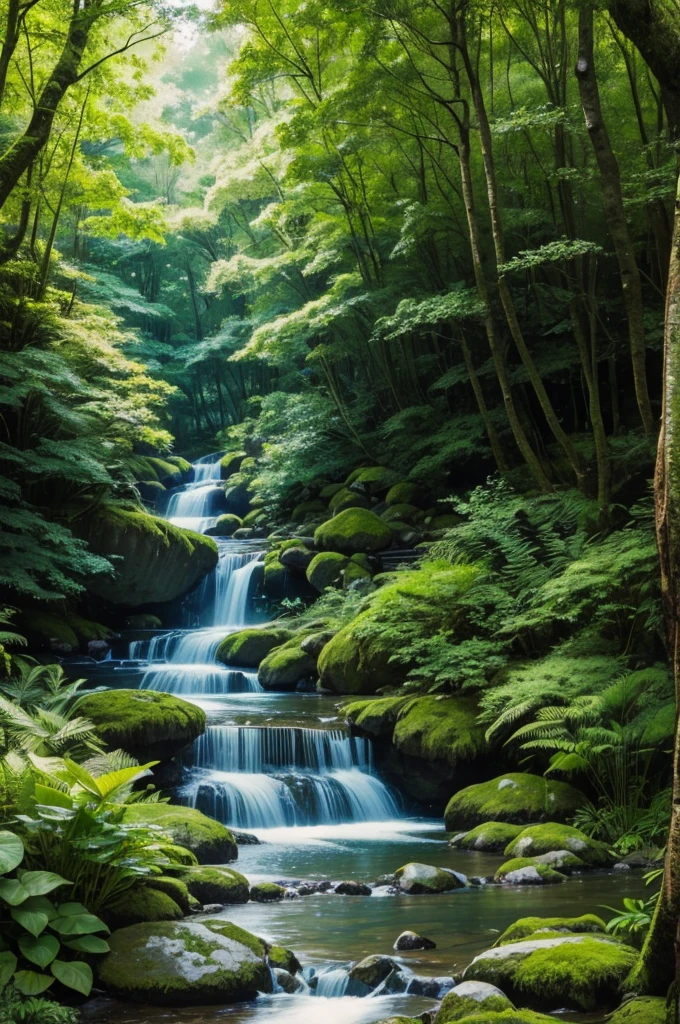 highest quality、lush forest and plants