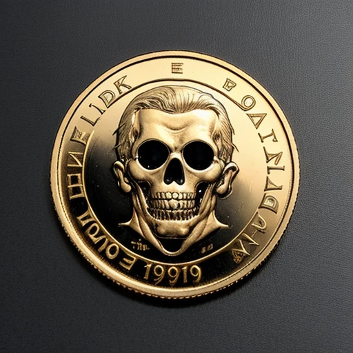 Coin face crown, skull