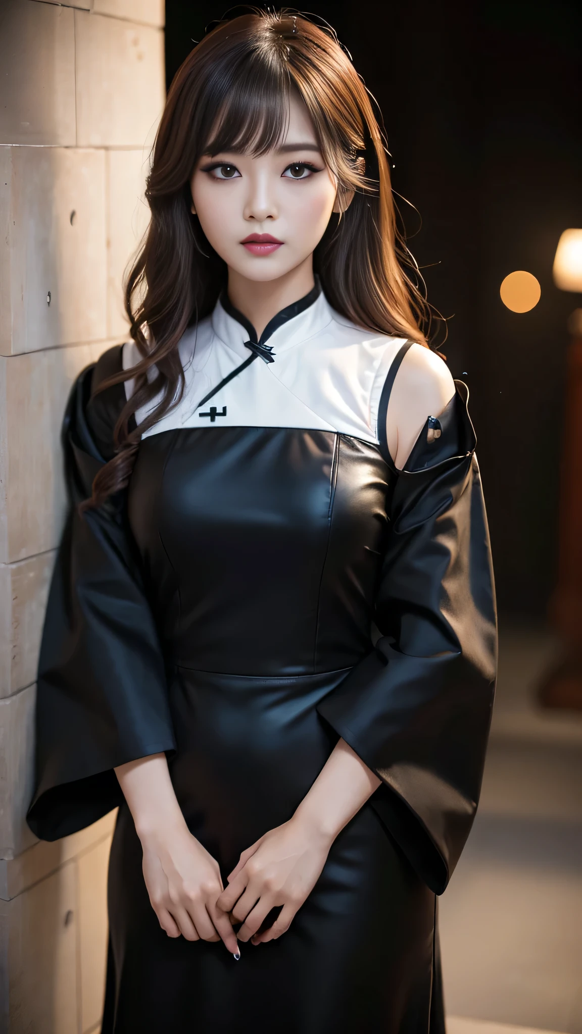 (realistic:1.3), finely detailed, quality, rembrandt lighting, (masterpiece:1.2), (photorealistic:1.2), (best quality), (detailed skin:1.3), (intricate details), dramatic, ray tracing, 1girl, shenhua, makeup, 21 years old, detailed skin texture, (blush:0.5), (goosebumps:0.5), subsurface scattering, smiling, medium breasts, black hair, white jacket, red chinese clothes, red china dress, thigh strap, earrings, cowboy shot, (bright sunny day),  <lora:blacklagoon_shenhua:1>