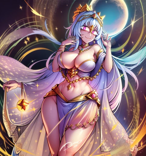 Nekoak,Huge breasts, curvy, woman,Goddess of Fantasy,非常にbig breastsを持つwomanの漫画の絵がある, A shining angelic presence, glowing holy aura, Inspired by Luma Rouge, Non-Dual God of Spring, Mysterious rainbow halo, Fire Goddess Butterfly, Inspired by Marie Angel, An aura that glows around her, Star Fairy, as the goddess of the sun, 「Prismatic person, big breasts, Happy, Beautiful Eyes, , whole body, walking, Ron Grove, Long dress, Cat girl