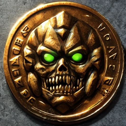 Zombie pattern on coin