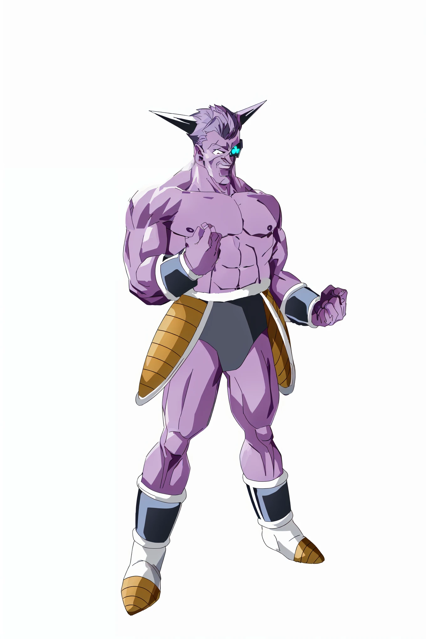 purple_body,anime,shirtless,topless,purple_muscle,athletic male body with defined muscles,rippling biceps,strong pectorals,toned abdomen,purple glowing body,anime style,shirtless male