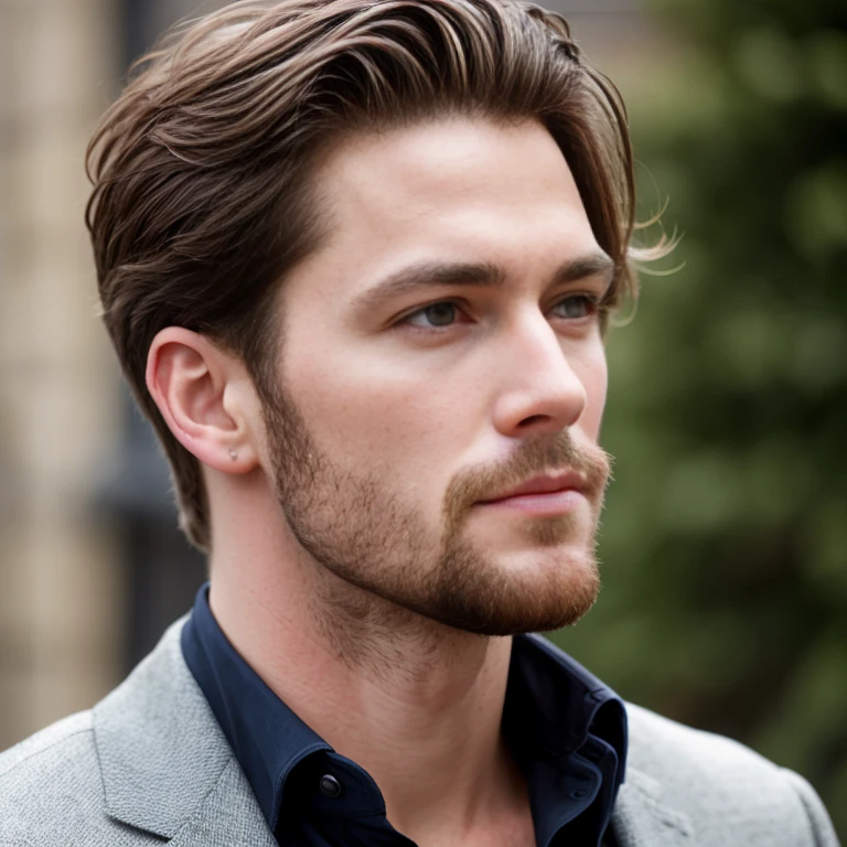 a handsome scottish man focus on face