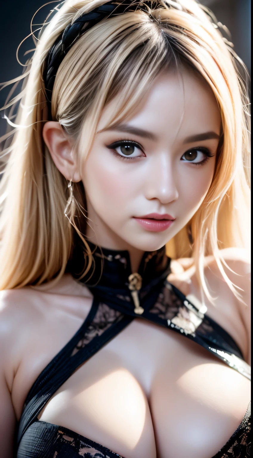 best qualtiy,tmasterpiece,A high resolution,1girll,Dingdall effect,realisticlying,edge lit,twotonelighting,(highdetailskin:1.2),8K UHD,Pure,Sweet,Flower background,Colorful background,Based on physical rendering,Perfect light and shadow,extreme hight detail,Pink tones,Eye reflections,Raised sexy,perfect bodies,Superb beauty,largeeyes,long eyelasher,Delicate eyes,large shiny eye pupillary reflexes,Shoulder and neck details,The pupil texture is delicate,Perfect eyes,Black pupils,best qualtiy,tmasterpiece,16k,A picture,head portrait,Bigchest,longer sleeves,Take care of your chest,Large breasts,Delicate avatar