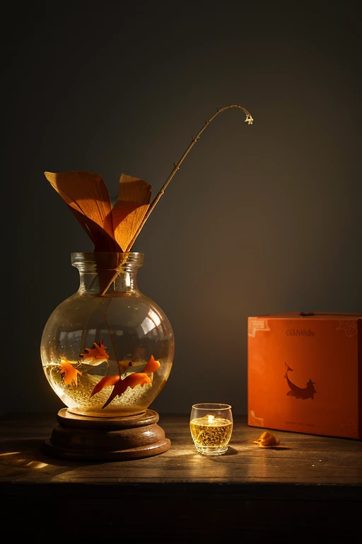 create an image based on the fairy tale about the goldfish and the fisherman