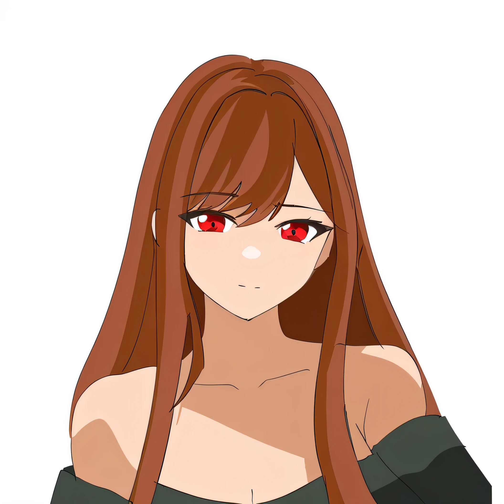 anime girl with long brown hair and red eyes, female anime character, anime girl with long hair, portrait of anime girl, Portrait of a female anime hero, portrait of anime girl, Vector shading animation, anime style character, anime girl headshot profile, attractive anime girl, anime girl, anime character, anime girl, Flat anime style shading, fascinating anime girl