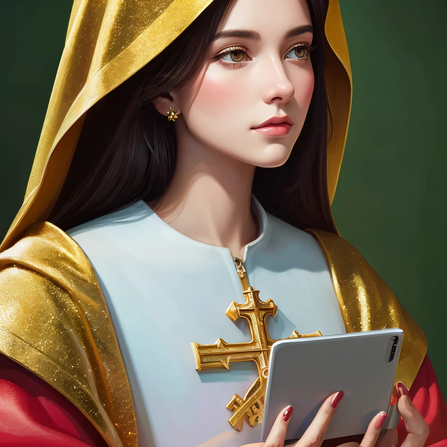 details, Saint marry, digital painting 