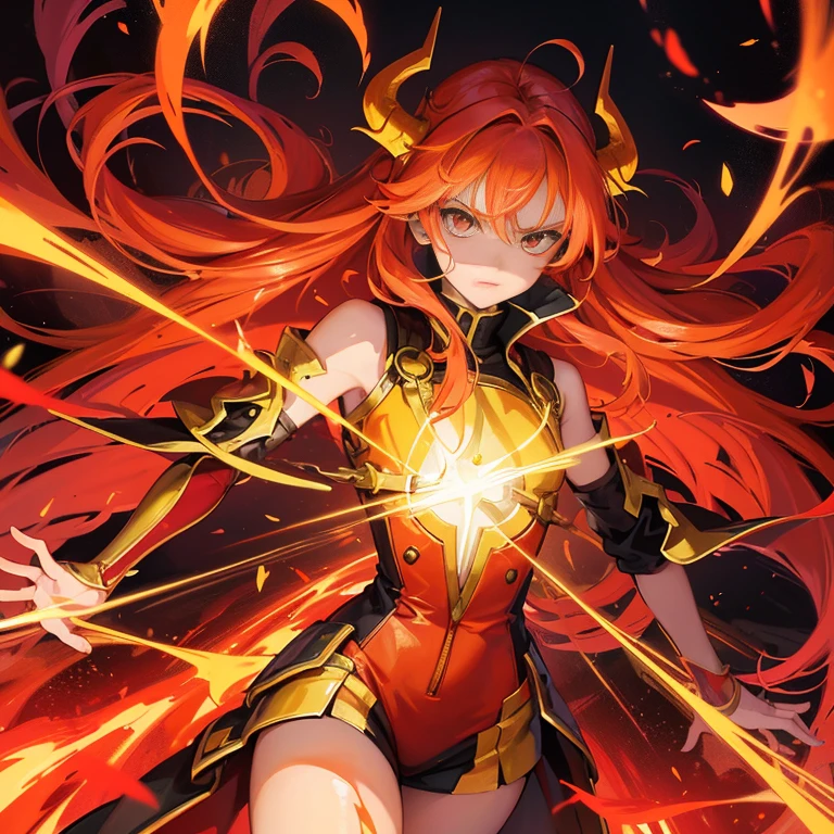 Purgatory Anjuro's Closed-up, a digital art piece by Isamu Shikawa, trending on Shutterstock. Anjuro's divine form, radiating golden light with a shining gold aura, anthropomorphic. Whole body image of the purgatory Anjuro, exuding overwhelming dynamism with arcs of flame, reminiscent of Dio's fiery inferno, Demon Slayer art style. Wear it with care, this fiery demon slayer art, an official character art in 8K quality, ultra HD picture mode, captured using a Nikon camera. Anger personified, Anjuro's image is a masterpiece