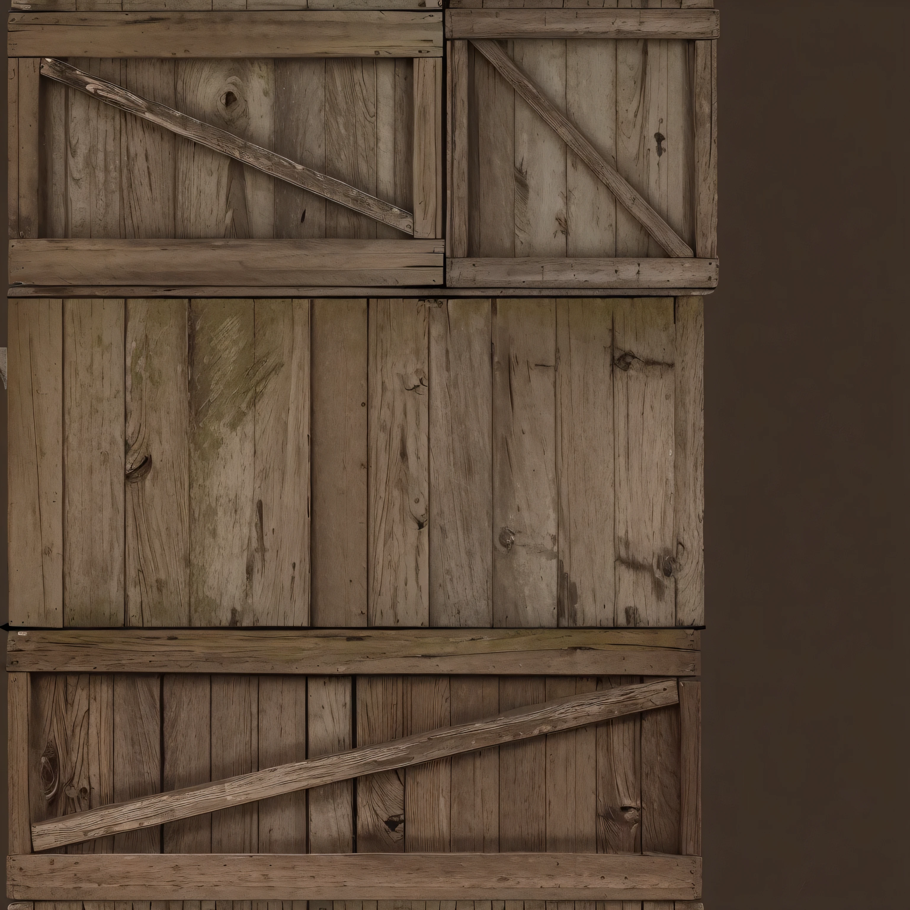 Old wooden crates texture, 3d model of wooden crates, front view