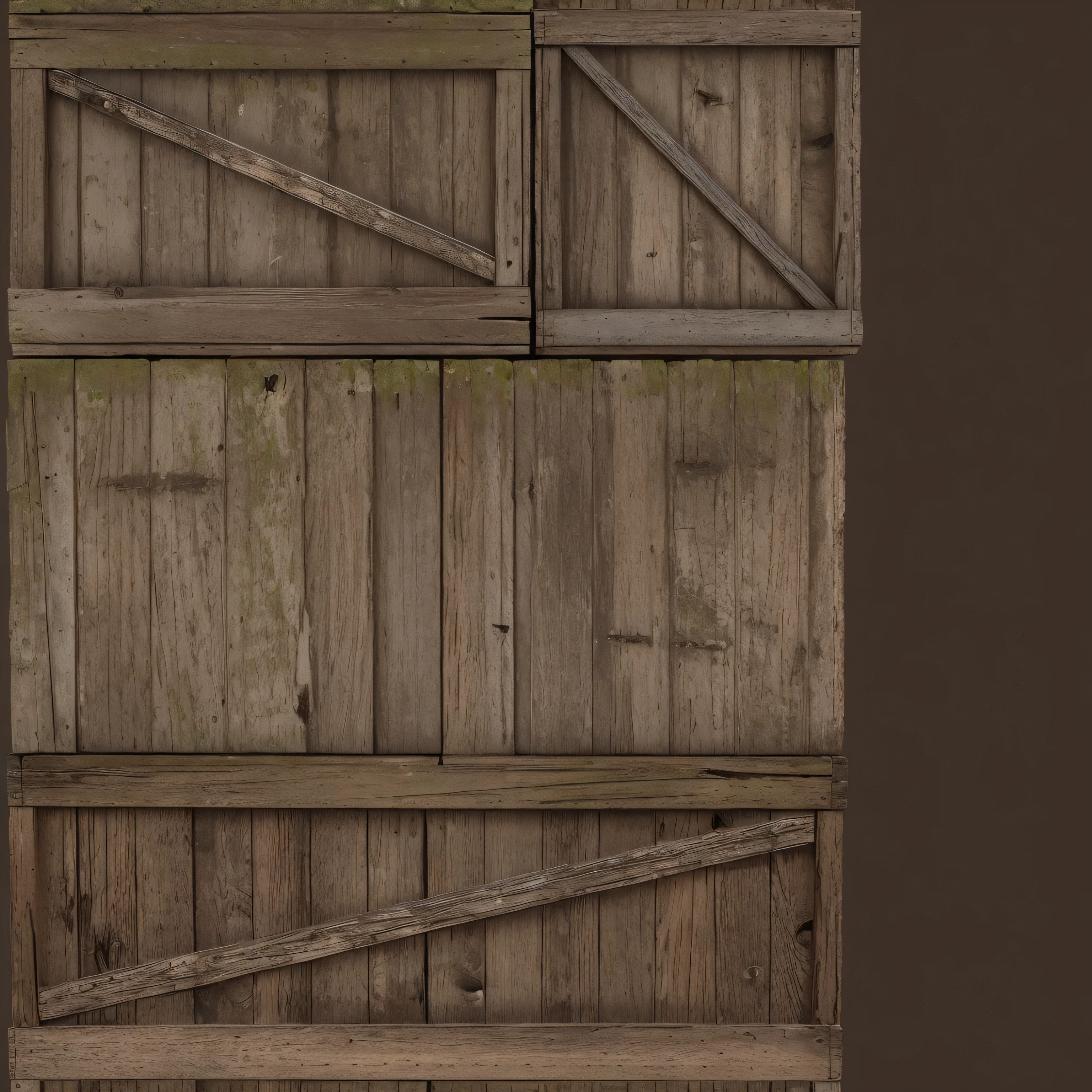 Old wooden crates texture, 3d model of wooden crates, front view