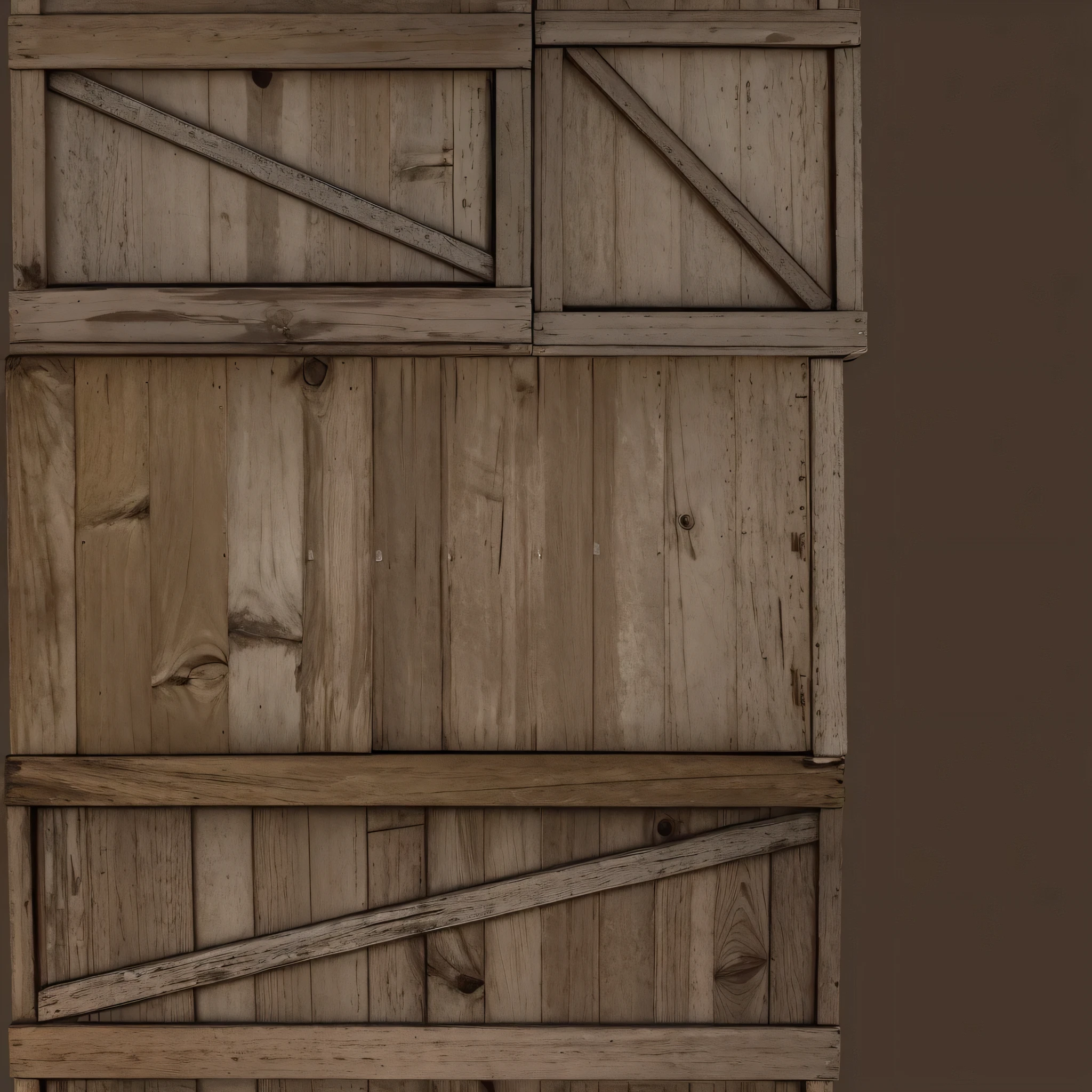Old wooden crates texture, 3d model of wooden crates, front view