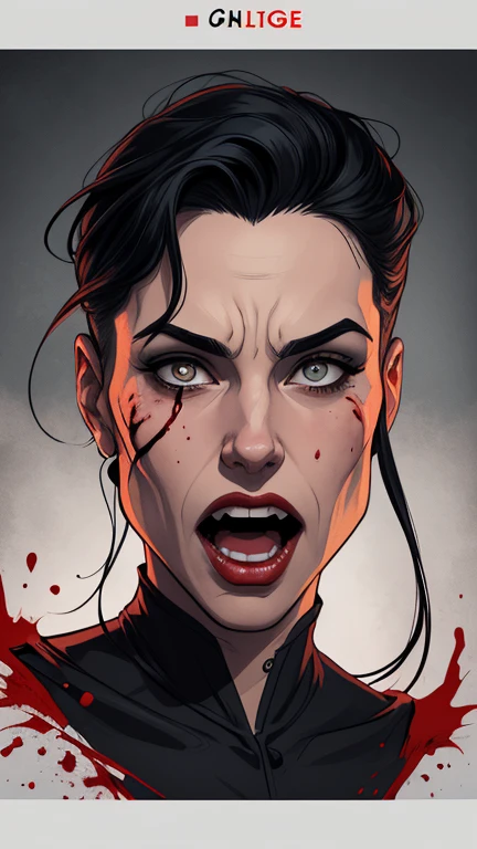 Blood criminal count dracula man character with black hair cartoon image of a cartoon style illustration, estilo de arte dos desenhos animados, estilo de arte dos desenhos animados, open mouth with vampire teeth stained with criminal blood Digital illustration style, design de personagens altamente detalhado, arte digital detalhada fofa, trevas e sangue, Design de personagens de retrato, beautiful digital illustration, retrato de alta qualidade, Arte em  fundo branco suja de sangue criminoso