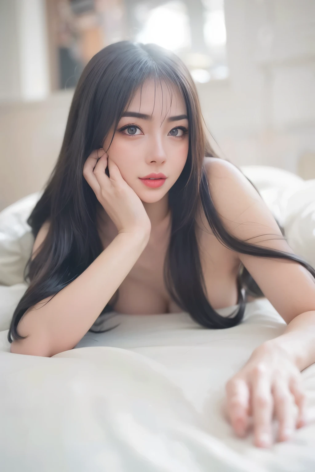 Best Quality, Ultra High Definition, (Photorealistic:1.4),Sunset Light, Korean Women, Detailed Photo, Smiling, Sexy, Black Shirt, Facing Camera, Close-up (Masterpiece: 1.3), (8K, Photorealistic, Best Quality: 1.4), (1girl), Beautiful Face, (Realistic Face),Beautiful Hairstyle, Realistic eyes, beautiful detail eyes, (realistic skin), beautiful skin, (sweater), absurd, attractive, ultra high resolution, ultra realistic, high definition, golden ratio,Good hands、10、high-reaster-piece、highest quality、head:1.3、((Hasselblad photo))、Fine Skin、crisp focus、(Light like a movie)、gentle lighting、Dynamic Ungle、[:(detailed face:1.2):0.2]、The chest is large.、Sweating, skin flow.:1.2、(((In the kitchen))) Erotic smile　Audience view　Colossal　having　sleeveless　Quench the upper arm.　I'm sticking out.　open legs　Nipples are visible.　cleanliness　Large kitchen　bedroom　Wine Glass　　 Negative prompt　Pubic hair can be seen.
Negative Pro, smiling, ((detailed face )), ((detailed beauti vagina)), ((detailed body ((naked)))) , (((The massage central))), (((room master))), Highly detailed face and skin texture, Detailed eyes, Double eyelid,big breasts,masterpiece,super fine eyes,super fine hand