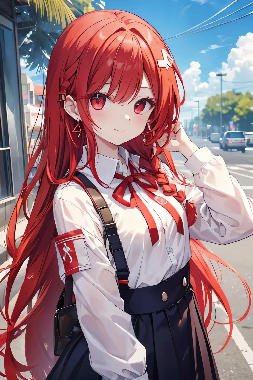 1girl, lisara restall, ((red hair:1.5)),
BREAK (two-tone dress, red belt, lycoris uniform:1.2), BREAK mature female, cowboyshot, standing, naughty face, smile,
BREAK ((anime girl)), best quality, expressive eyes, perfect face, (masterpiece), best quality, expressive eyes, perfect face, ((best quality)), ((ultra-detailed)), ((an extremely delicate and beautiful)), perfect eyes, perfect body, ((synmetry eyes)), beautiful eyes, ((thick thighs)), shiny skin, soft skin, ((synmetry body)), ((perfect body)),
