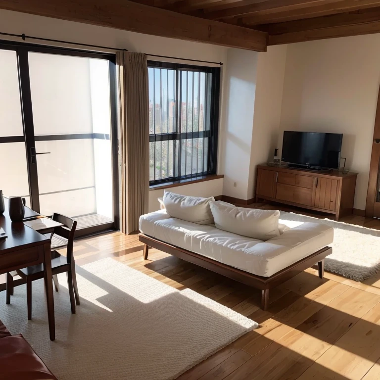 Interior renderings，New Chinese style，The color is light，Furniture Artistry