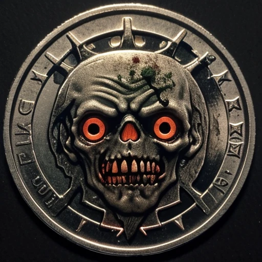 Zombie pattern on coin