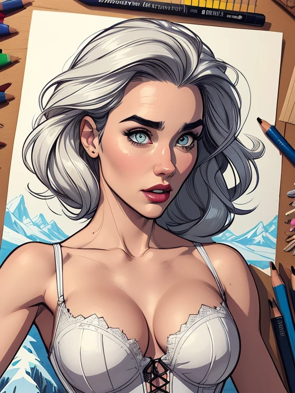 Beautiful and dynamic character pose snow white together with cinderella with body in symmetry a beast with corset and beautiful , corpo bem definidoPersonagem mulher bruxa Jennifer Connelly com marcas de guerras Imagem de desenho animado de uma mulher .cartoon style illustration, estilo de arte dos desenhos animados, estilo de arte dos desenhos animados, Estilo de digital illustration, design de personagens altamente detalhado, arte digital detalhada coragem, cemetery with zombies, Design de personagens de retrato, linda digital illustration, retrato de alta qualidade, Arte em quadrinhos, mulher jovem cabelo com transas lindas . Beautiful lined eyes Medium large bust and wonderful  clothes. image expression of  desire from waist to head illustration Jennifer Connelly , delicado e sensual, estilo de desenho animado, digital illustration
