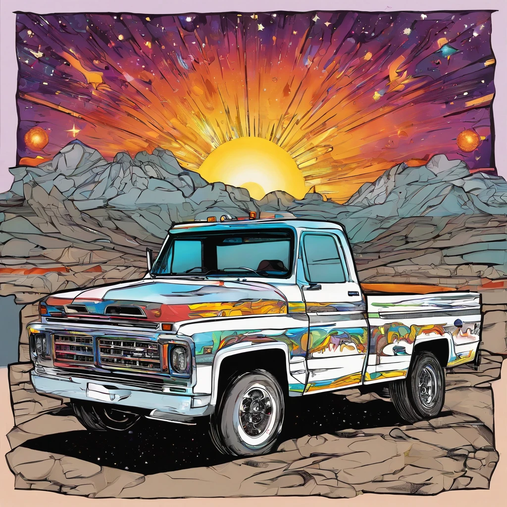 # The Super Truck
In the heart of the city, where neon lights dance,
There roared a mighty truck, a true marvel of chance.
Its wheels spun like galaxies, chrome gleaming bright,
A symphony of horsepower, under the moon's soft light.
## The Hood, a Cosmic Canvas
Upon its hood, a cosmic canvas unfurled,
Painted by stardust and dreams of the world.
Nebulas swirled, meteors streaked in flight,
As constellations whispered secrets through the night.
## Headlights, Twin Suns
Its headlights blazed like twin suns at dawn,
Guiding lost souls, weary travelers drawn.
Through interstellar highways, it cruised with grace,
A celestial chariot in this earthly space.
## Exhaust Pipes, Volcanic Vents
From its exhaust pipes, volcanic vents erupted,
Spewing cosmic flames, dreams uncorrupted.
The asphalt trembled, stars blinked in surprise,
As the super truck roared, defying the skies.
## Tires, Celestial Orbits
Each tire spun like a planet in orbit's embrace,
Leaving comet trails, a celestial race.
Gravity surrendered, time bent its knee,
For this super truck transcended reality.
## Tailgate, Portal to Adventure
And the tailgate? Ah, that was the key,
A portal to realms where imagination ran free.
Step aboard, dear traveler, buckle up tight,
For the super truck awaits, ready for flight.
So next time you glimpse a truck with cosmic flair,
Remember the legend of the sinister Lucifer super truck rare.
Decked out in wonder, fueled by dreams,
It roams the highways, where reality gleams.