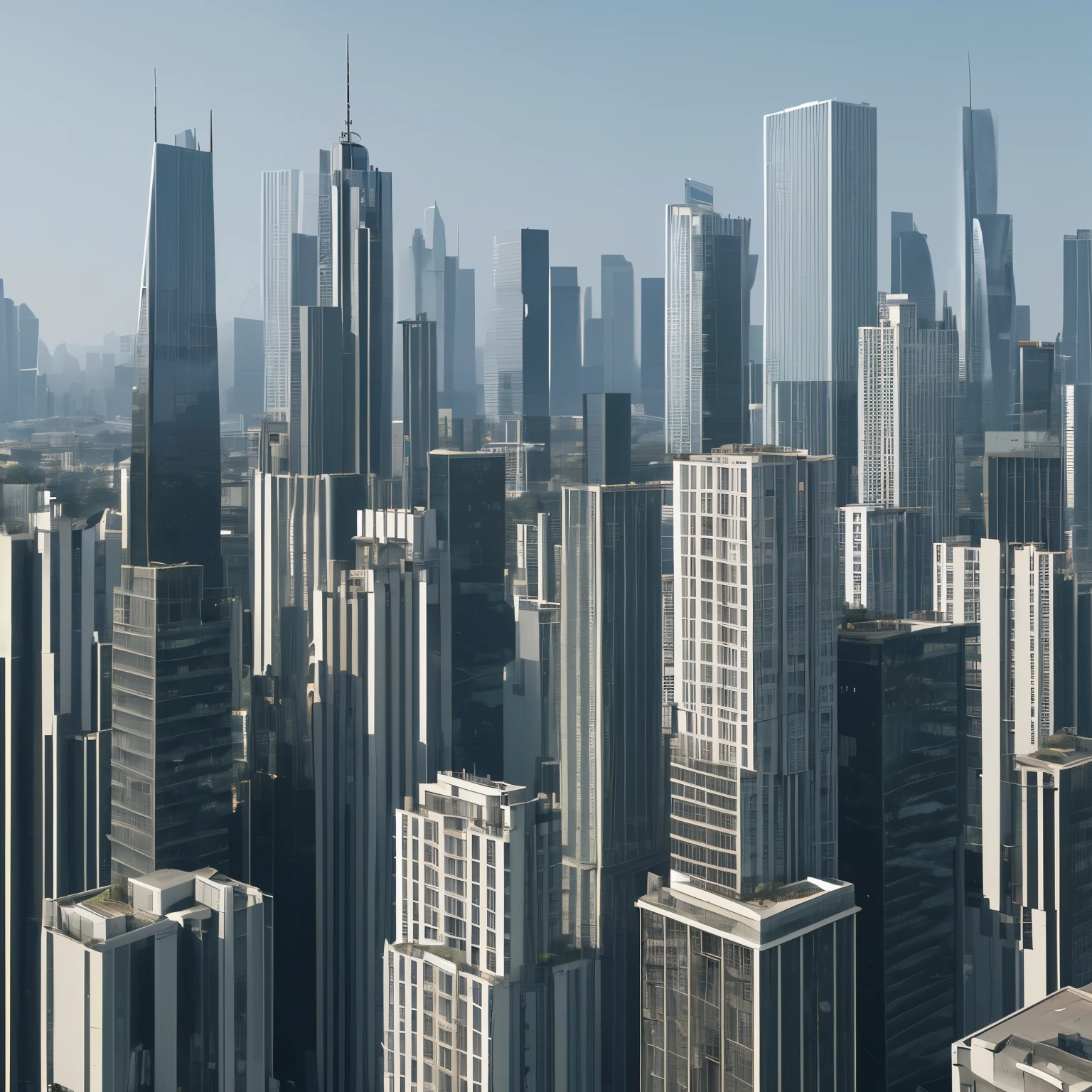 High-rise buildings,slightly ,Going into the city alone