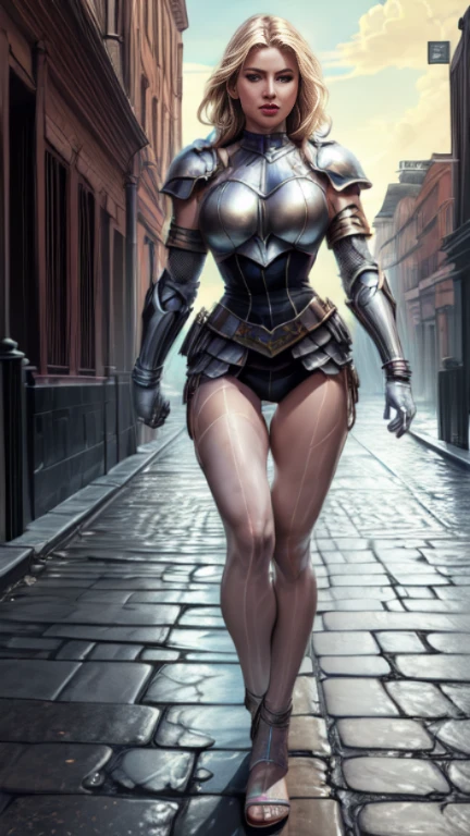 (8K, Best Quality: 1.2), (Masterpiece: 1.37), (american comics: 1.37), (Ultra High Resolution), Full Body Shot, Perfect Female Body, 8K, Ultra Detailed, Walking Pose, Shot from the Front, Slow Motion, 21-Year-Old Female Paladin (Richly Decorated Armor, Big Breasts, Thin Waist, Long Legs, roman sandals Standing), (Highest Quality, Concept Art, 4k), (simulation: 1.2), (high sharpness), Masterpiece, best quality, (highly detailed photo: 1.1), realistic photography